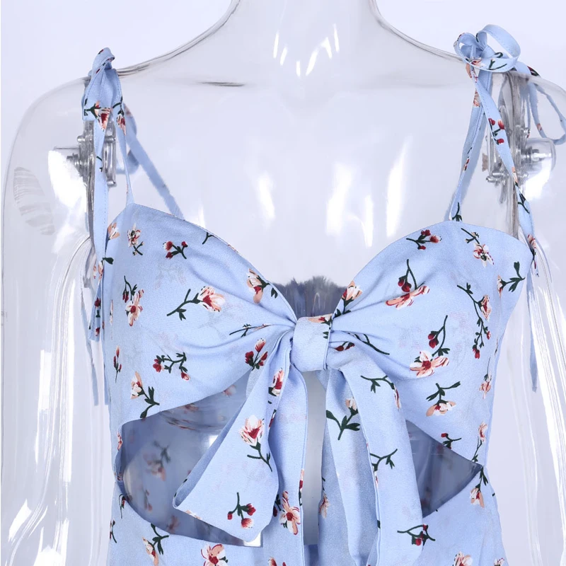 Sexy V Neck Dress Women Fashion Floral Print Hollow Out Bow Tie Ruffles High Waist Mini Dress Summer Lady Summer Dress
Sexy V Neck Dress Women Fashion Floral Print Hollow Out Bow Tie Ruffles High Waist Mini Dress Summer Lady Summer Dress