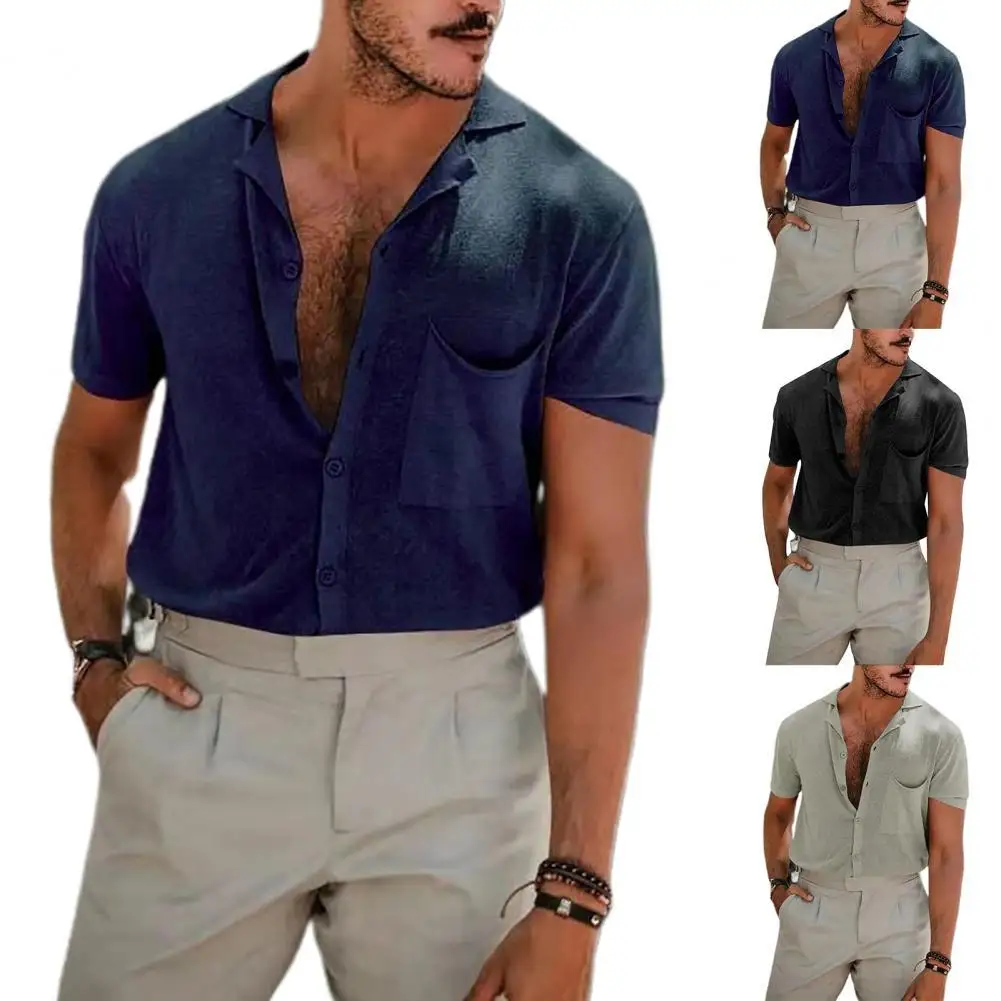 Blouse Tops summer men's short-sleeved shirt Casual Shirt Turn-down Collar Loose Buttons Closure Solid Color Summer Shirt Blouse
Blouse Tops summer men's short-sleeved shirt Casual Shirt Turn-down Collar Loose Buttons Closure Solid Color Summer Shirt Blouse