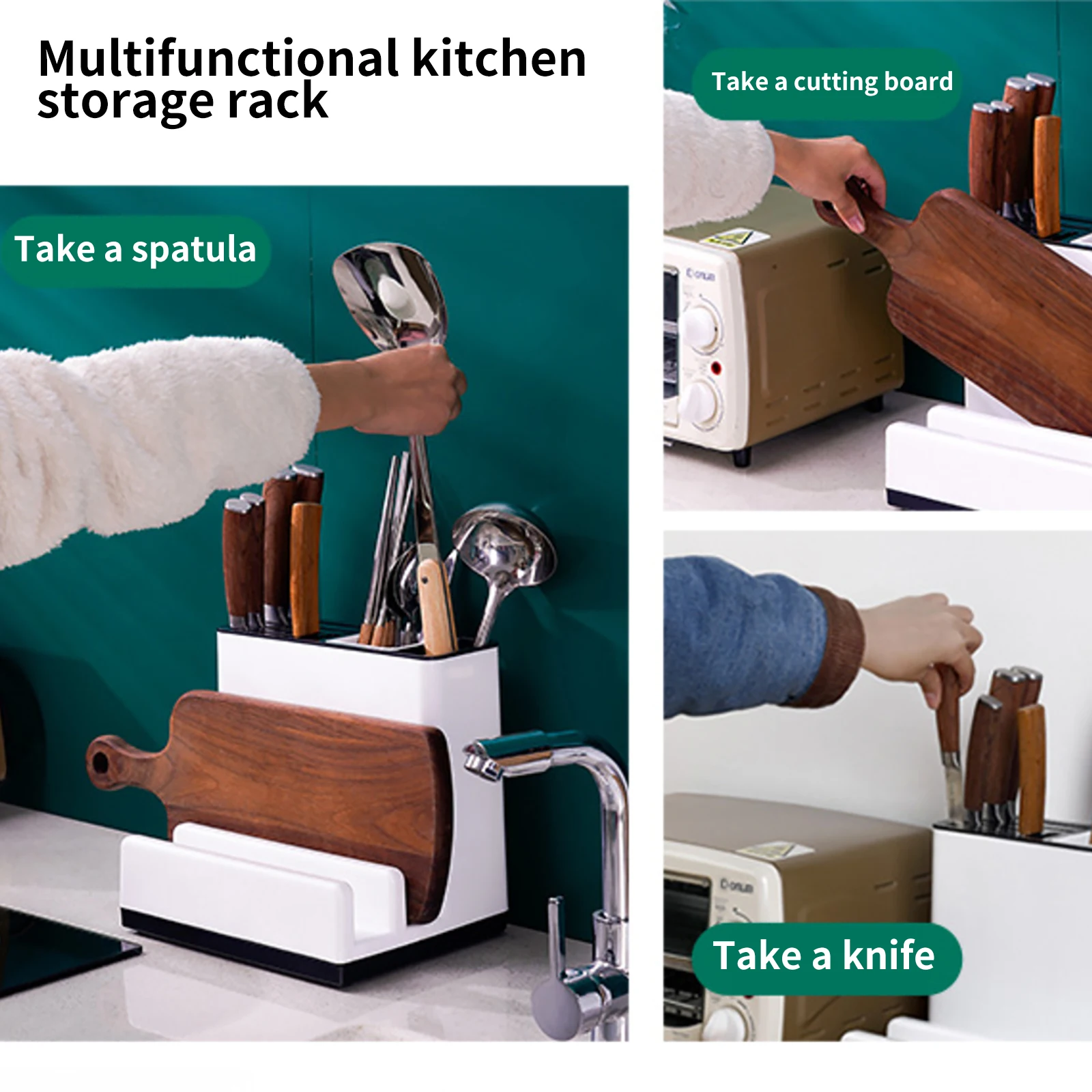 Kitchen Utensil Holder Multi-Functional Plastic Knife Block Tableware Sorting Container Cutting Board Storage Rack Drain Shelf
Kitchen Utensil Holder Multi-Functional Plastic Knife Block Tableware Sorting Container Cutting Board Storage Rack Drain Shelf