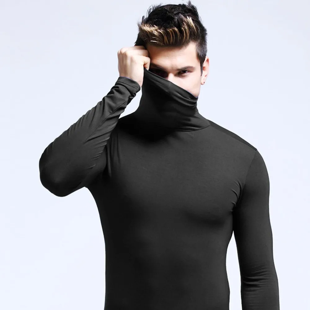 Man Winter Warm Long Sleeve Bottoming Tops Turtleneck Thermal Underwear Comfortable Breathable Modal Mens Sleep Clothes Soft New
Man Winter Warm Long Sleeve Bottoming Tops Turtleneck Thermal Underwear Comfortable Breathable Modal Mens Sleep Clothes Soft New