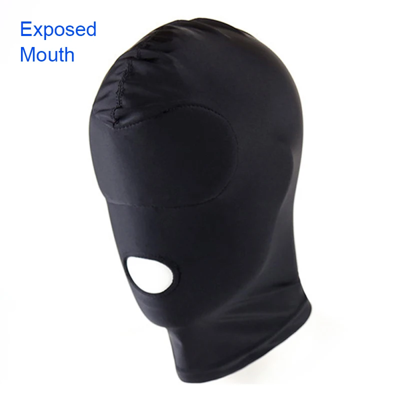 Sexy Eye Mask Fetish Open Mouth Hood Black Headgrar Adult Games Erotic Products BDSM Slave Bondage Sex Toys for Couples Women 18 | Красота и