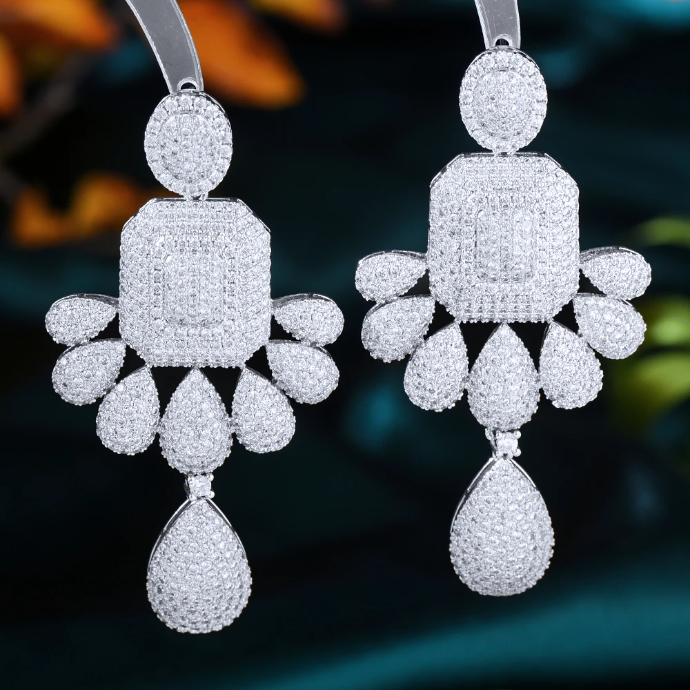 Jimbora Trendy Luxury Long Pendant Full Micro Cubic Zirconia Engagement Party Drop Dangle Earrings Jewelry For Women Jewelry
Jimbora Trendy Luxury Long Pendant Full Micro Cubic Zirconia Engagement Party Drop Dangle Earrings Jewelry For Women Jewelry