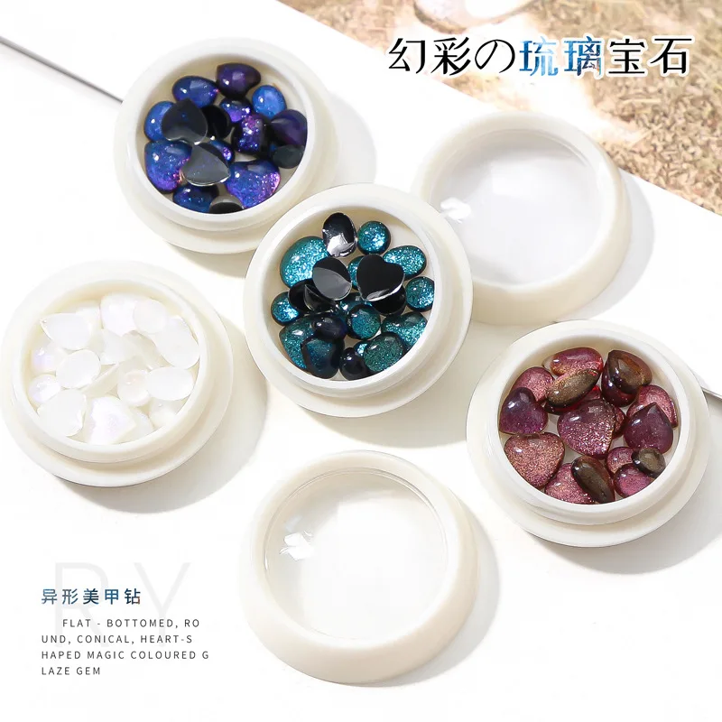 1*pc 3D Assorted Colors Heart Nail Rhinestones Round Crystal FlatBack Shaped Glass Nail Gem DIY Nail Art Decorations Accessories
1*pc 3D Assorted Colors Heart Nail Rhinestones Round Crystal FlatBack Shaped Glass Nail Gem DIY Nail Art Decorations Accessories