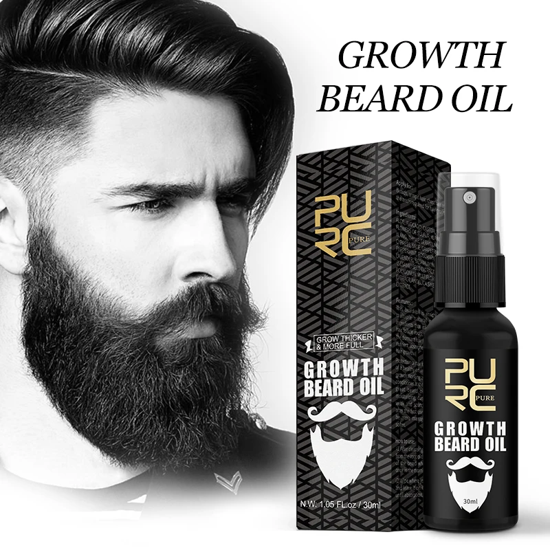 

PURC Men Beard Growth Oil Hair Beard Thickener Essentital Oils More Full Thicken Nourishing Grooming Treatment Beard Care