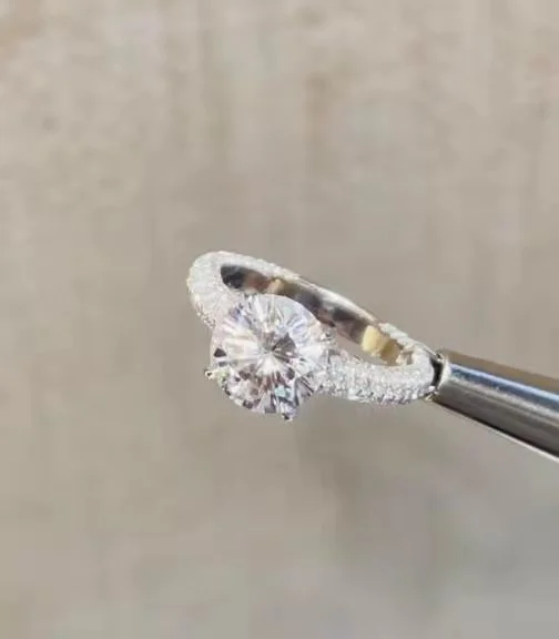 Кольца для женщин модное кольцо с бриллиантами серебряное натуральным белым