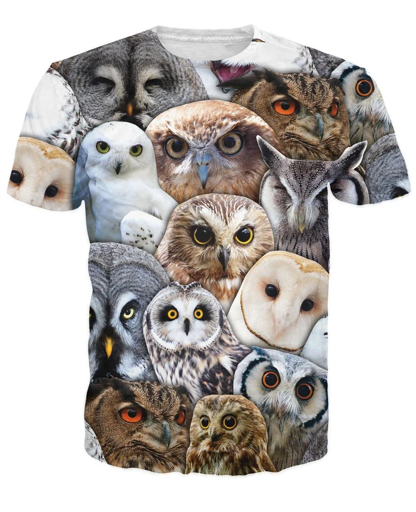 Animal Collage Fashion T-shirt 3D All Over Printed Owl / sloth T-shirt Unisex Harajuku Summer Cool Tops
Animal Collage Fashion T-shirt 3D All Over Printed Owl / sloth T-shirt Unisex Harajuku Summer Cool Tops