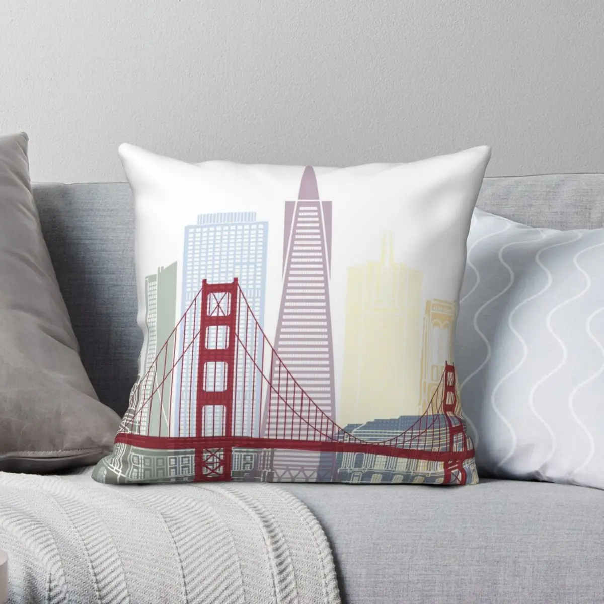 San Francisco Skyline Poster Square Pillowcase Polyester Linen Velvet Creative Zip Decor Throw Pillow Case Room Cushion Cover
San Francisco Skyline Poster Square Pillowcase Polyester Linen Velvet Creative Zip Decor Throw Pillow Case Room Cushion Cover