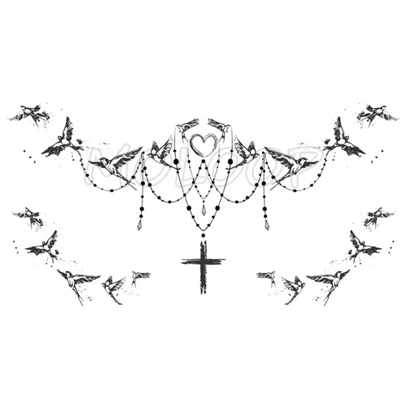 Временные тату-наклейки Cross Bird, ожерелье с любовным сердцем, цветком, грудью, спиной, искусственная татуировка, макияж для груди, искусство д...
Временные тату-наклейки Cross Bird, ожерелье с любовным сердцем, цветком, грудью, спиной, искусственная татуировка, макияж для груди, искусство д...