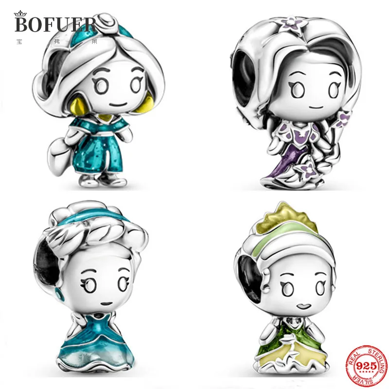 925 Sterling Silver Cartoon Charm Princess in Colorful Dress Beads fit Original Pandora Charms Bracelet Jewelry Making DIY Gift
925 Sterling Silver Cartoon Charm Princess in Colorful Dress Beads fit Original Pandora Charms Bracelet Jewelry Making DIY Gift