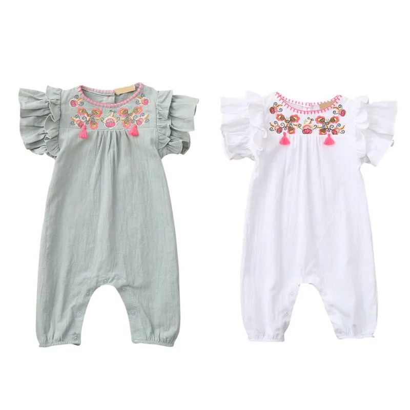 Newborn Girls Summer Jumpsuits Baby Girls Short Sleeve Embroidered Rompers Kids Pullover Toddler Bodysuit
Newborn Girls Summer Jumpsuits Baby Girls Short Sleeve Embroidered Rompers Kids Pullover Toddler Bodysuit