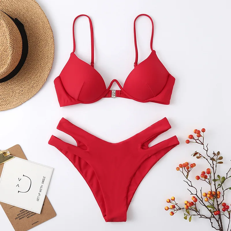 Solid Bikinis Women 2022 Sexy Push Up Bikini Set Low Waist Swimsuit Swimwear Female Swimming Bathing Suit Beachwear Bather
Solid Bikinis Women 2022 Sexy Push Up Bikini Set Low Waist Swimsuit Swimwear Female Swimming Bathing Suit Beachwear Bather