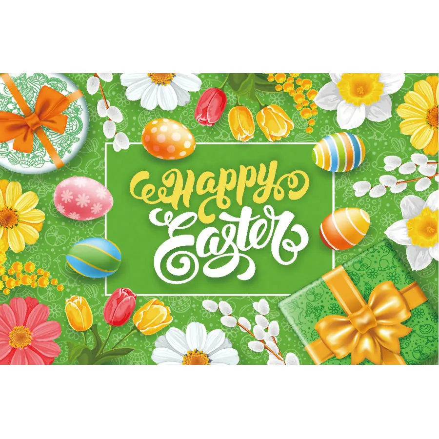 Happy Easter Backdrop Cartoon Egg Gift Box Flower Photography Background Family Holiday Party Decor Photo Booth Studio Prop
Happy Easter Backdrop Cartoon Egg Gift Box Flower Photography Background Family Holiday Party Decor Photo Booth Studio Prop