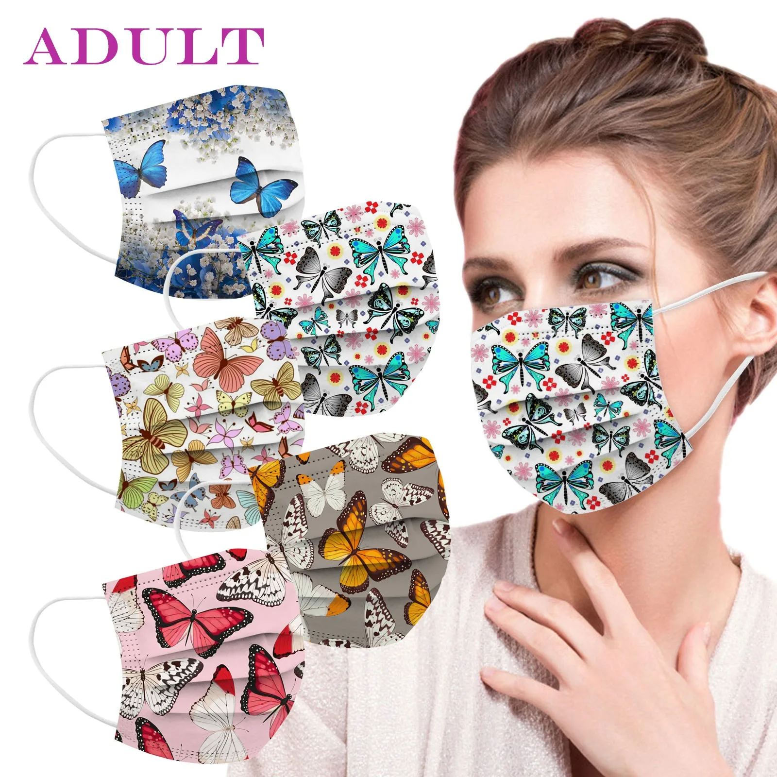 10 шт./лот одноразовая маска для лица с рисунком бабочки, 3-слойная маска для лица, дизайнерские маски для взрослых, маски, маски
10 шт./лот одноразовая маска для лица с рисунком бабочки, 3-слойная маска для лица, дизайнерские маски для взрослых, маски, маски