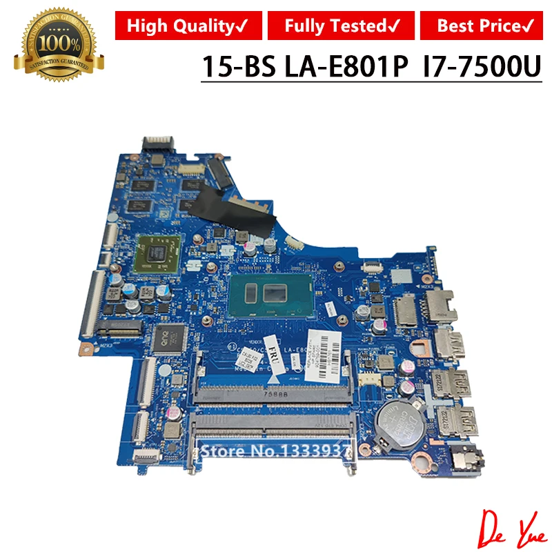 For HP 15-BS Laptop Motherboard 924759-601 924759-001 928642-001 928642-601 CSL50/CSL52 LA-E801P i7-7500U DDR4 Mainboard
For HP 15-BS Laptop Motherboard 924759-601 924759-001 928642-001 928642-601 CSL50/CSL52 LA-E801P i7-7500U DDR4 Mainboard