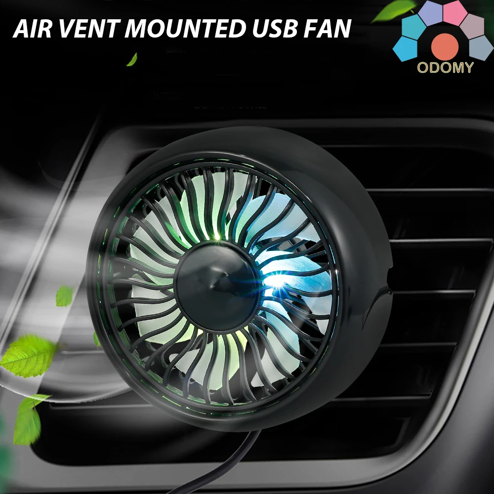 ODOMY Air Vent Mounted USB Fan 3 Speed Air Cooling Fan For Car Air Outlet Car Backseat 360 Rotatable Car Fan For Car Use
ODOMY Air Vent Mounted USB Fan 3 Speed Air Cooling Fan For Car Air Outlet Car Backseat 360 Rotatable Car Fan For Car Use
