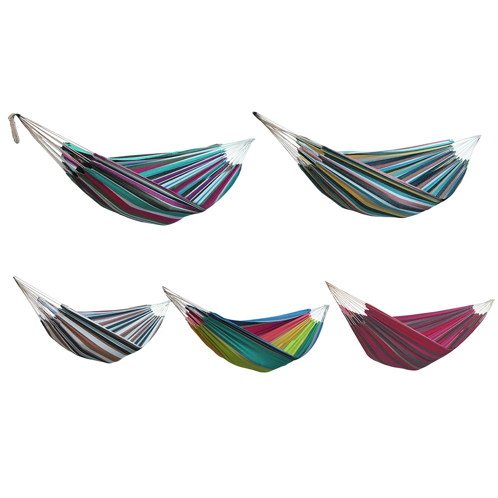 Portable Hammock Outdoor Hammock Garden Sports Home Travel Camping Swing Canvas Stripe Hang Bed Hammock Double Single People
Portable Hammock Outdoor Hammock Garden Sports Home Travel Camping Swing Canvas Stripe Hang Bed Hammock Double Single People