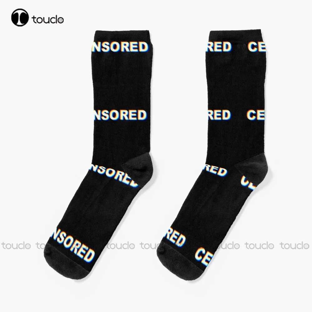 

Censored Socks He Office Socks Personalized Custom Unisex Adult Teen Youth Socks 360° Digital Print Christmas Gift Funny Sock