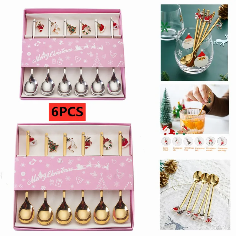 6PcsCoffee Spoon Mixing Scoops Stirring Spoons Stainless Steel Spoon Christmas Gift Box Set Party Table Ornaments Coffee Spoon
6PcsCoffee Spoon Mixing Scoops Stirring Spoons Stainless Steel Spoon Christmas Gift Box Set Party Table Ornaments Coffee Spoon