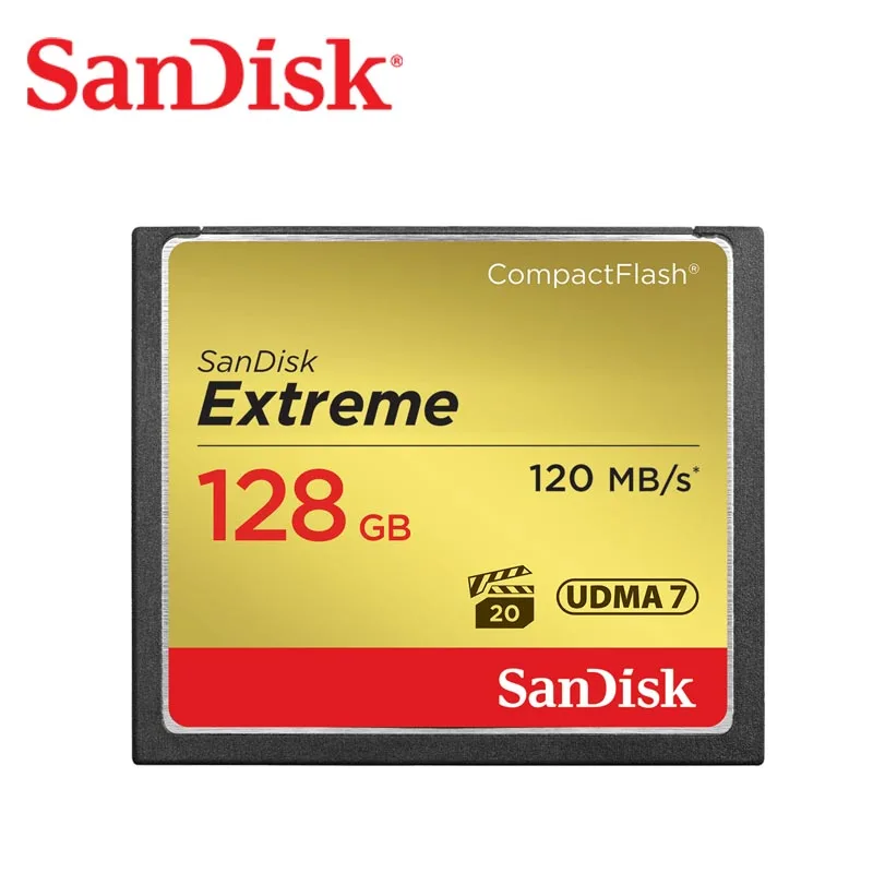 

SanDisk extreme pro CFcards Memory Card 32GB 64GB 128GB 120M/S High Speed compact flash card for camera DSLR and HD Camcorder