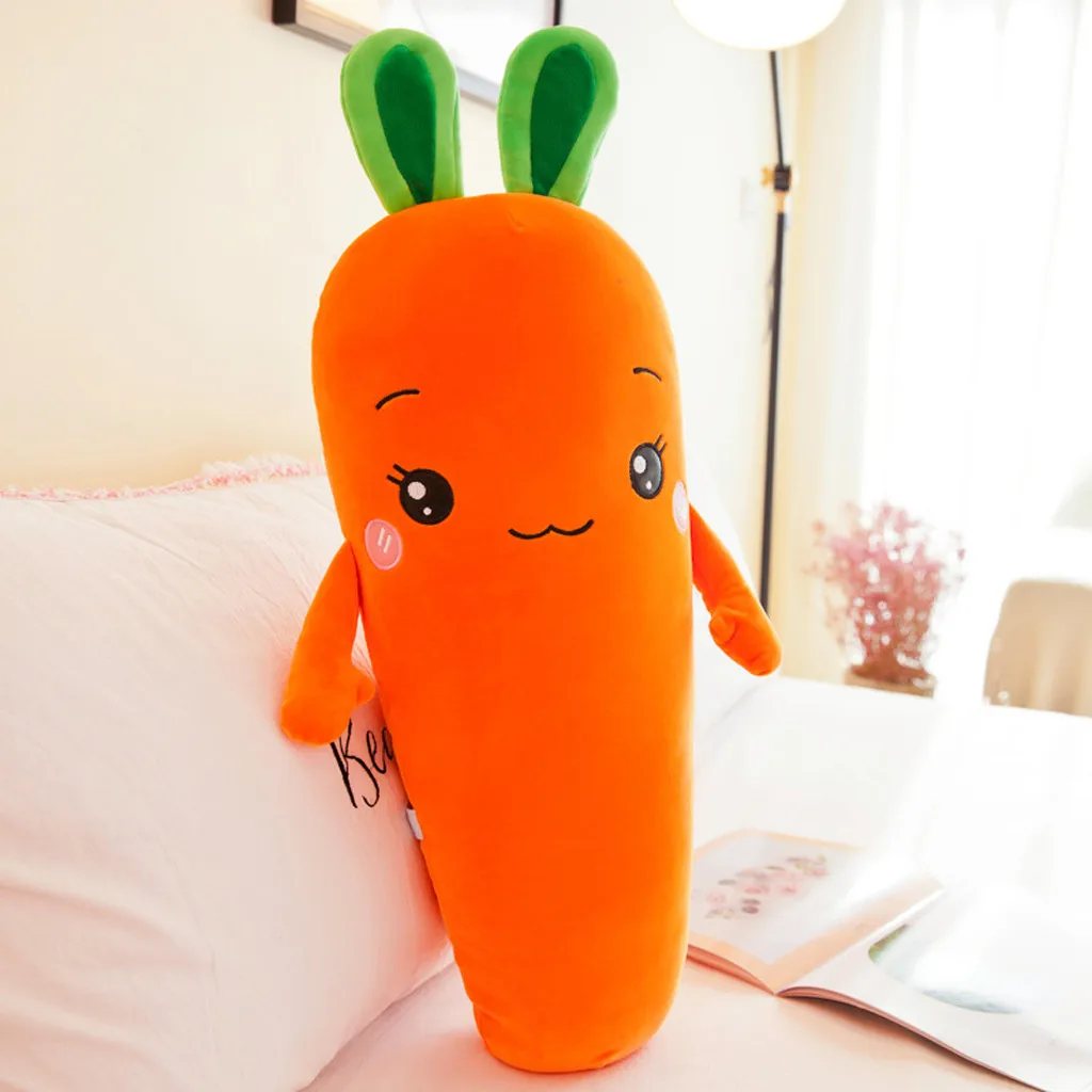 60 см морковь плюшевые игрушки подушки мягкие креативные овощи кукла с улыбкой