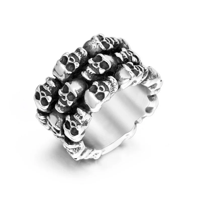 Punk Personality Skull Ring Silver Color Titanium Steel Ring Men's Cocktail Party Finger Accessories Bohemian Fashion Jewelry
Punk Personality Skull Ring Silver Color Titanium Steel Ring Men's Cocktail Party Finger Accessories Bohemian Fashion Jewelry