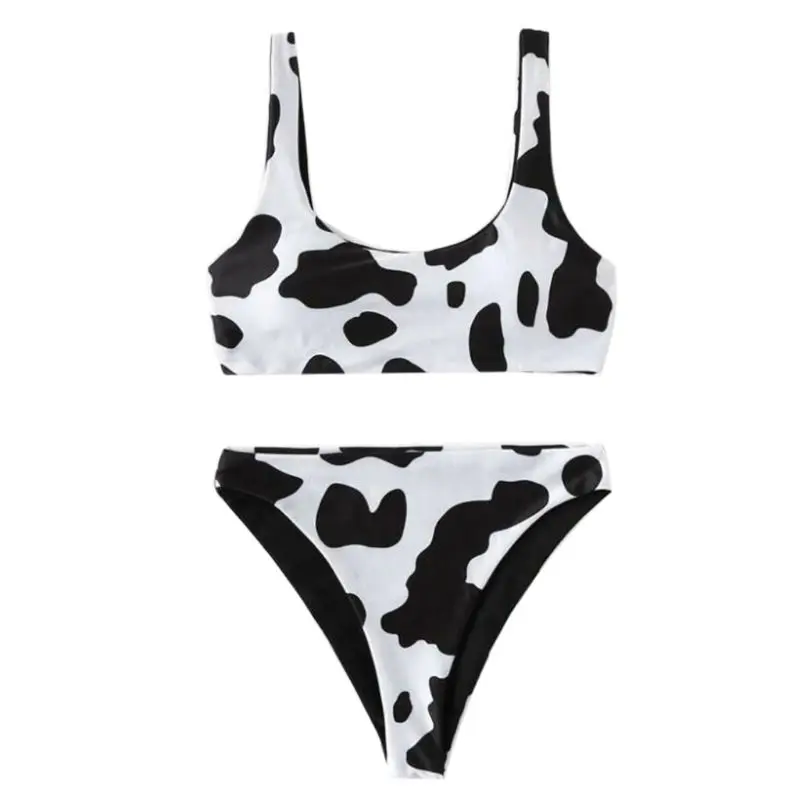 Women Sexy Milk Cow Print Bikini Set Sexy Push Up High Cut Swimsuit Bathing Suit
Women Sexy Milk Cow Print Bikini Set Sexy Push Up High Cut Swimsuit Bathing Suit