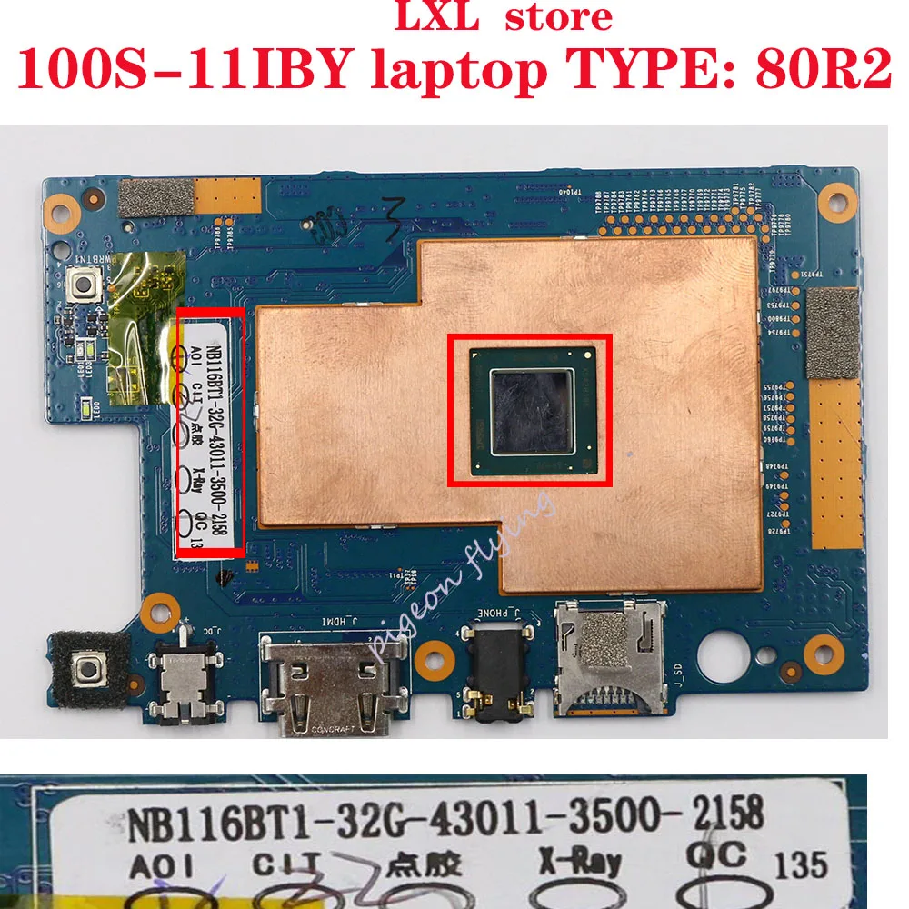 Материнская плата 100S 11IBY материнская для lenovo ideapad laptop 80R2 NB116 CPU: Z3735F RAM 2G SSD: 32G FRU