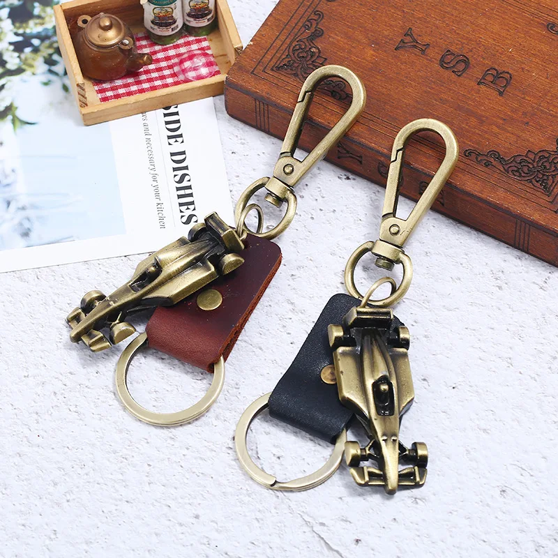 F1 Keychain Racing Activity Gift Personality Pendant Key Buckle Car Key Chain Men's Jewelry Genuine Leather keyring Bronze Color
F1 Keychain Racing Activity Gift Personality Pendant Key Buckle Car Key Chain Men's Jewelry Genuine Leather keyring Bronze Color