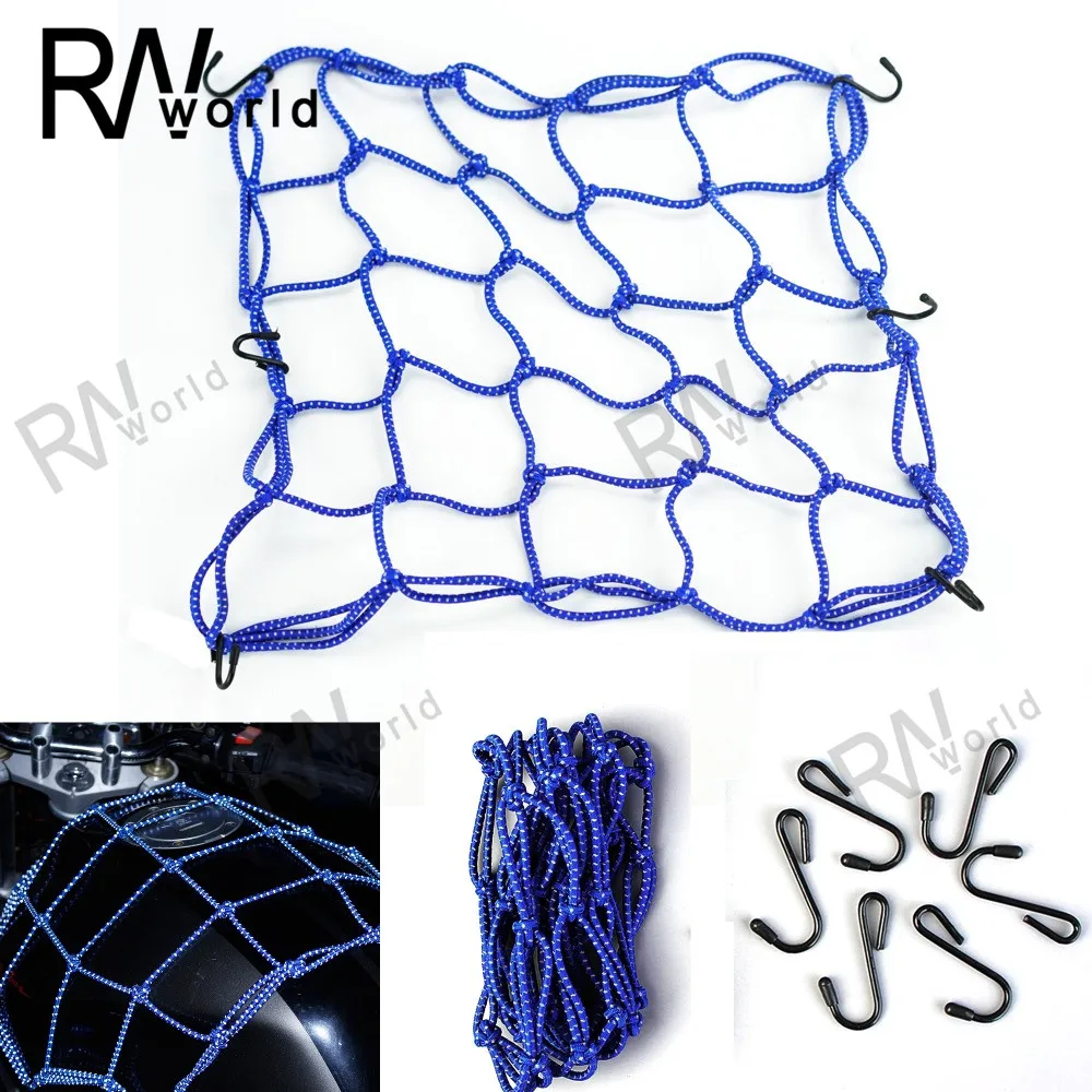 Универсальный мотоцикл грузовая сеть веревка 6 Крючки топливный бак сетка для мотоцикла скутера ATV внедорожная доска Аксессуары Шлем Замен... 
Универсальный мотоцикл грузовая сеть веревка 6 Крючки топливный бак сетка для мотоцикла скутера ATV внедорожная доска Аксессуары Шлем Замен...