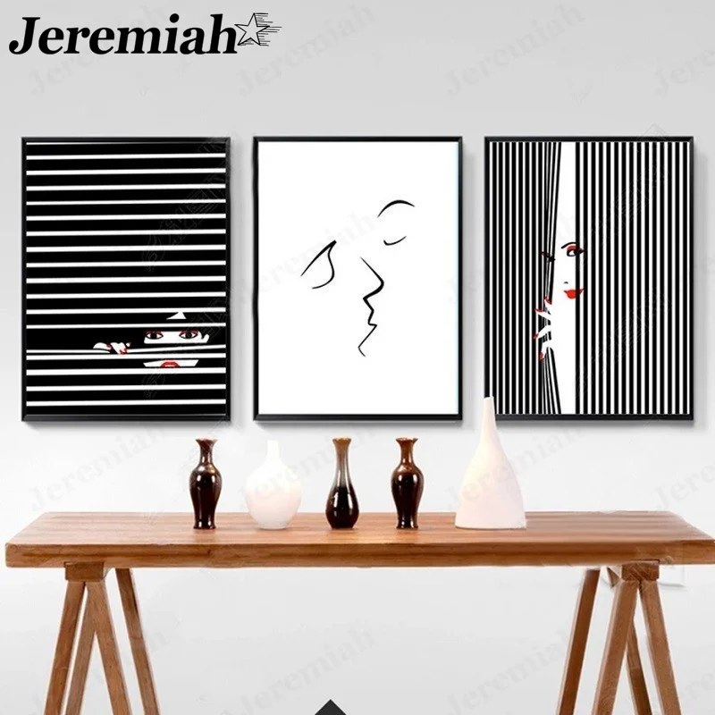 Abstract Fashion Women Canvas Poster Black and White Stripes Creative Voyeur Painting Wall Art Nordic Living Room Home Decor
Abstract Fashion Women Canvas Poster Black and White Stripes Creative Voyeur Painting Wall Art Nordic Living Room Home Decor