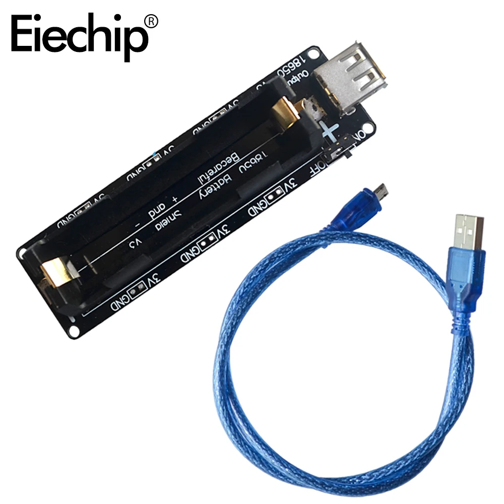 For Raspberry Pi 3 18650 Lithium Batter Shield Board ,ESP32 Wemos V3 Development Board overcharge protection 5V (with USB cable)
For Raspberry Pi 3 18650 Lithium Batter Shield Board ,ESP32 Wemos V3 Development Board overcharge protection 5V (with USB cable)