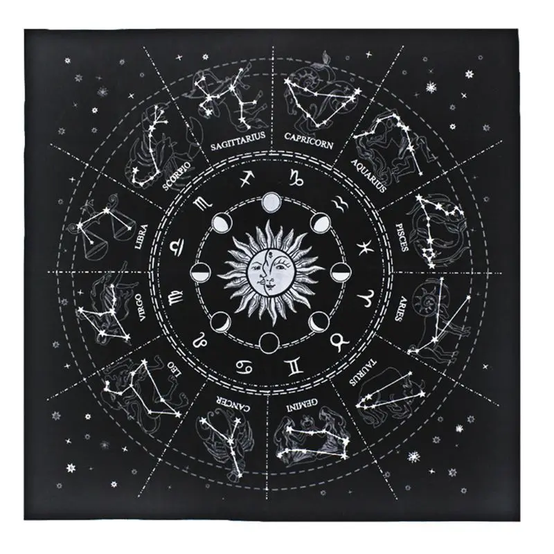 12 Constellations Tarot Card Tablecloth Board Game Velvet Divination Altar Cloth Oracle Cards Tarot Deck Witchcraft Supplies
12 Constellations Tarot Card Tablecloth Board Game Velvet Divination Altar Cloth Oracle Cards Tarot Deck Witchcraft Supplies