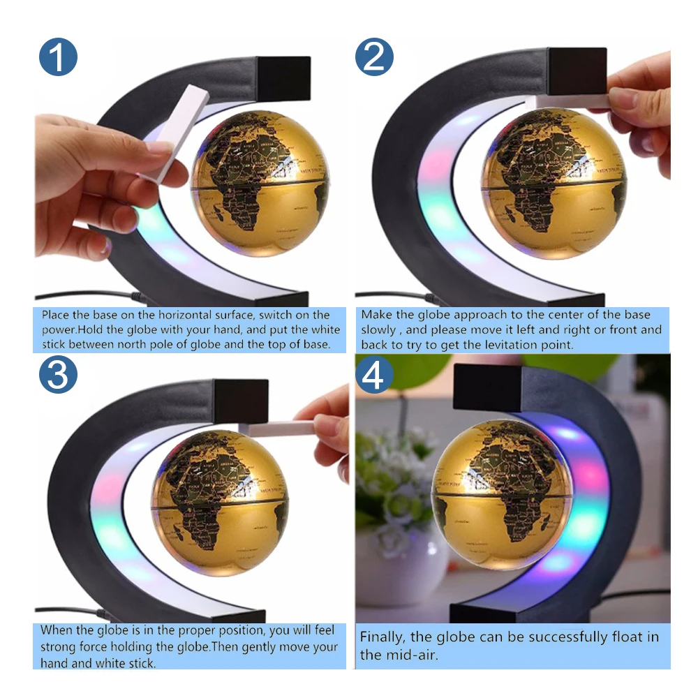 LED Night Light Globe Earth World Map Floating Table Magnetic Levitation Antigravity Magic Desk Lamp For Birthday Xmas Gift
LED Night Light Globe Earth World Map Floating Table Magnetic Levitation Antigravity Magic Desk Lamp For Birthday Xmas Gift