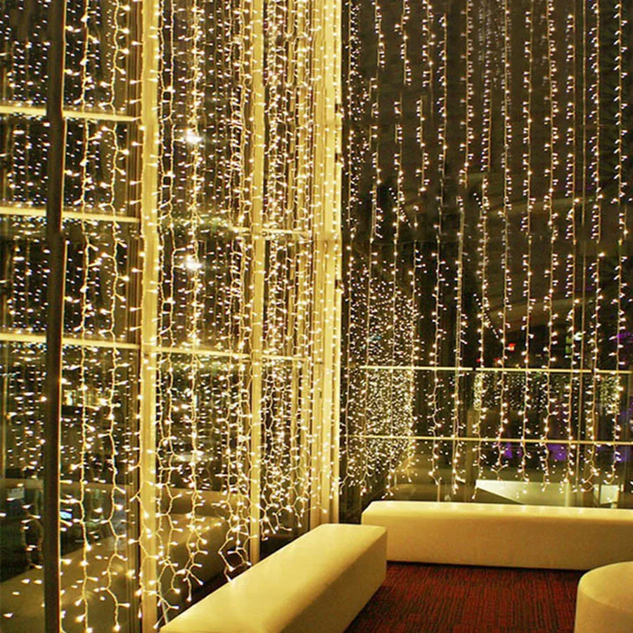 СВЕТОДИОДНЫЙ занавес сосулька BEIAIDI 8X3M 10X3M гирлянда уличная Рождественская