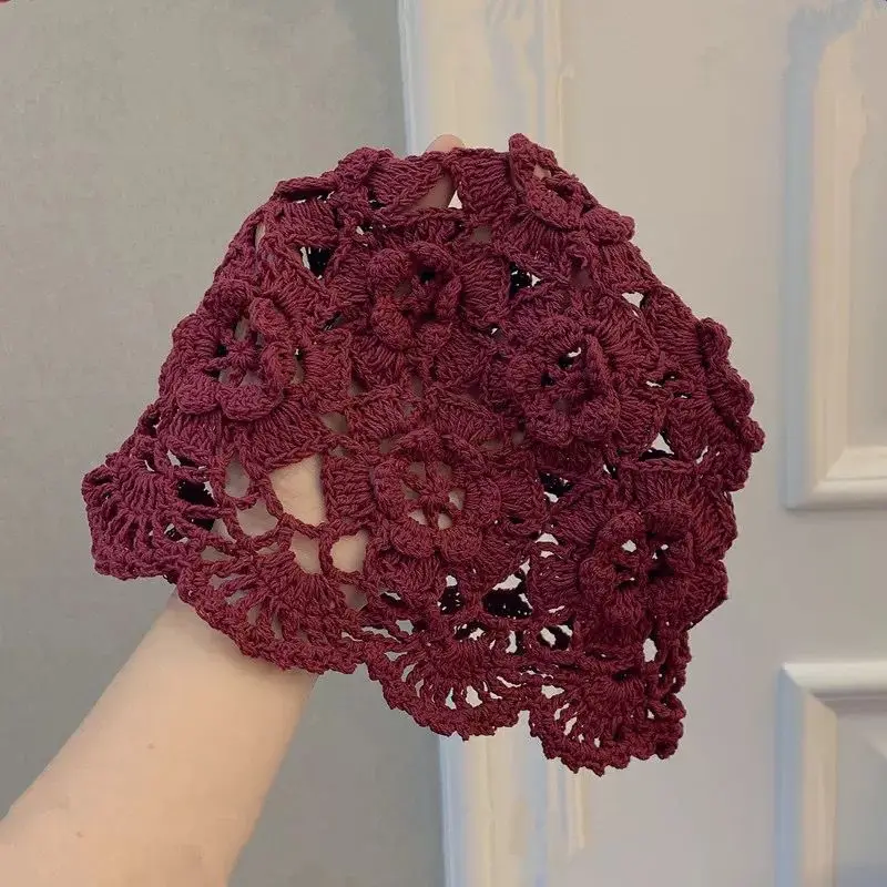 New Manual Knitting Spring summer Lace Hollow Hollow Out Thin Cap Breathable Cotton Hat Wet Turban Baotou Bonnet Age Season
New Manual Knitting Spring summer Lace Hollow Hollow Out Thin Cap Breathable Cotton Hat Wet Turban Baotou Bonnet Age Season