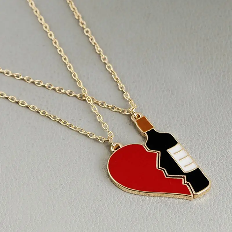 Trendy Pendant Necklace Love Personality Red Wine Stitching Pendants Charm 2PCS Jewelry Necklaces Chain Couple Unisex Gift
Trendy Pendant Necklace Love Personality Red Wine Stitching Pendants Charm 2PCS Jewelry Necklaces Chain Couple Unisex Gift