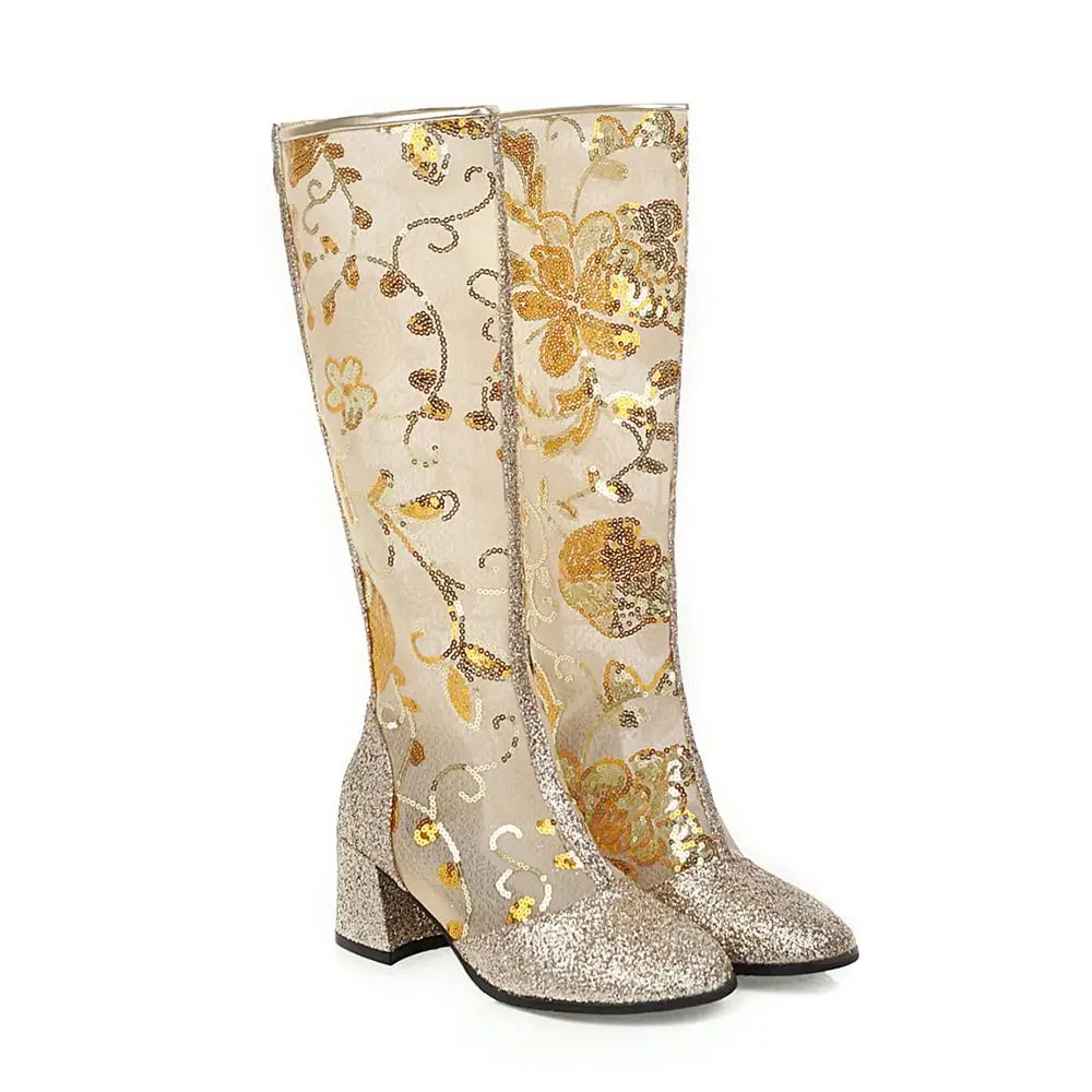 Size 34-46 New Fashion Women Knee High Boots Square heel Zipper Sexy Lace Mesh Boots Summer Cool Boots Breathable Women's Shoes
Size 34-46 New Fashion Women Knee High Boots Square heel Zipper Sexy Lace Mesh Boots Summer Cool Boots Breathable Women's Shoes
