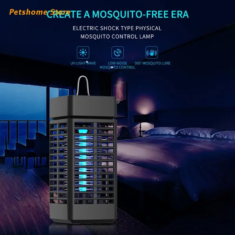 1PC New Photocatalyst Electric Shock Mosquito Killer Family Mosquito Trap Killer for Indoor Outdoor LX9C