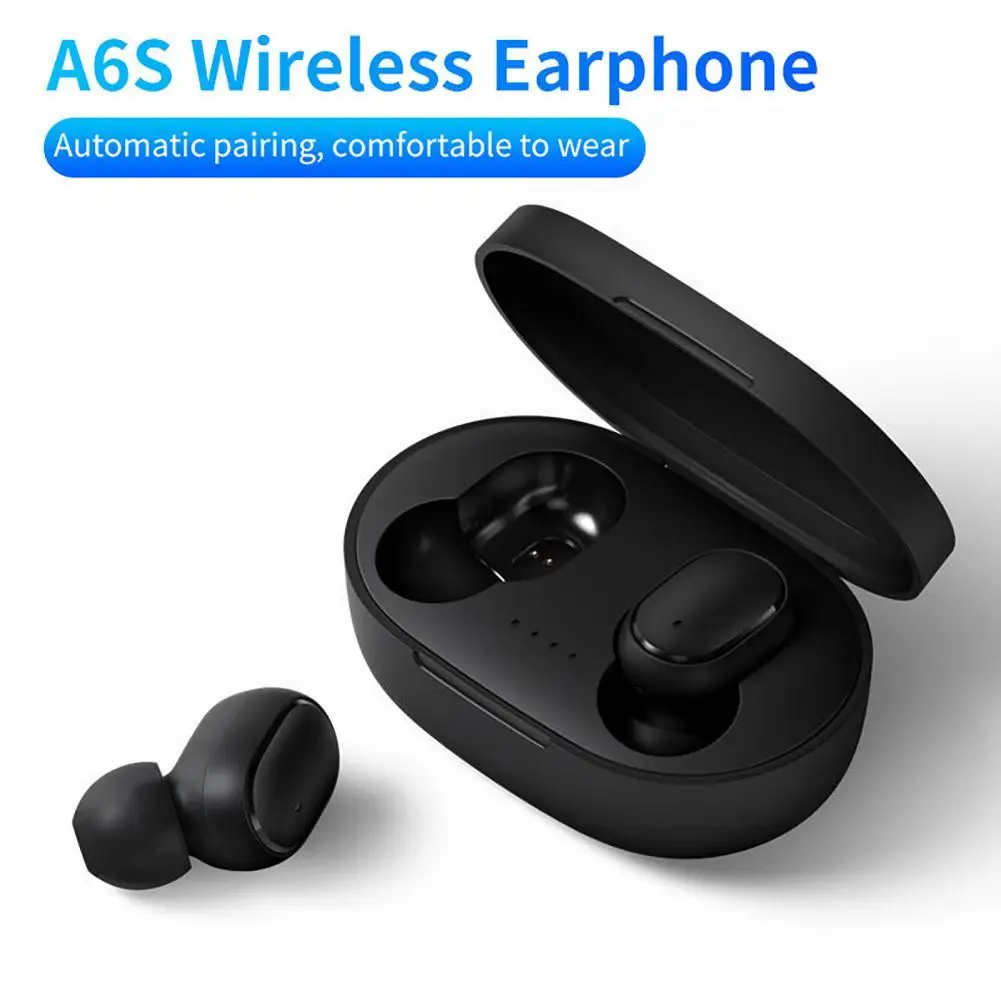 

A6S Wireless Earphone Lossless Noise Cancelling Long Standby Time Bluetooth-compatible5.0 HiFi In-ear Earbud for Doing Sports