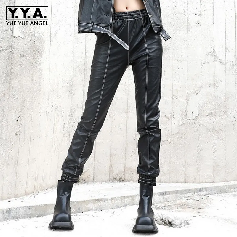Streetwear Women PU Leather Harem Pants Autumn Winter New Elastic Waist Pencil Pants Black Slim Casual Trousers Female S-XL
Streetwear Women PU Leather Harem Pants Autumn Winter New Elastic Waist Pencil Pants Black Slim Casual Trousers Female S-XL