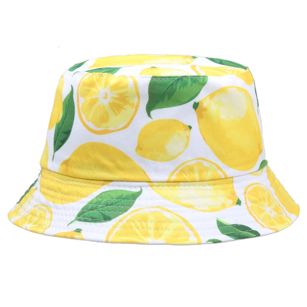 2021 Fashion Fruit Lemon Bucket Hats For Women And Men Summer Sun Girls Panama Caps Beach Fishing Black Cotton Fisherman's Hat
2021 Fashion Fruit Lemon Bucket Hats For Women And Men Summer Sun Girls Panama Caps Beach Fishing Black Cotton Fisherman's Hat