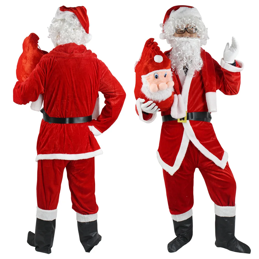 Christmas Santa Claus Costume Beard Lots Men Cosplay Santa Claus Clothes Fancy Dress In Christmas Men Costume Suit For Adults
Christmas Santa Claus Costume Beard Lots Men Cosplay Santa Claus Clothes Fancy Dress In Christmas Men Costume Suit For Adults