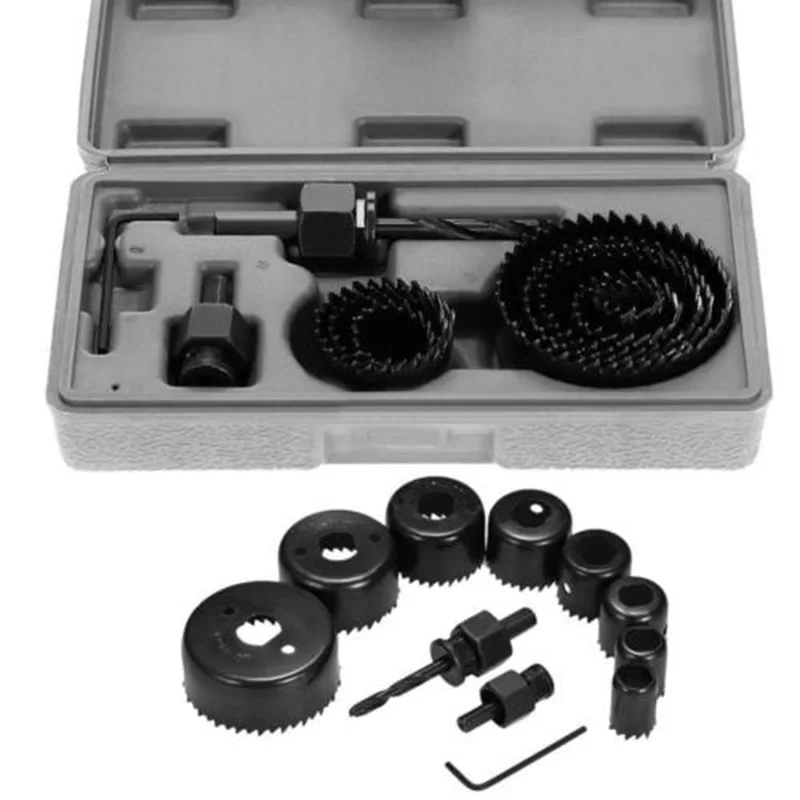 Hot 11Pc DIY Hole Saw Bit Cutting Set Kit 19-64mm Wood Sheet Metal Alloys Wood Metal Sheet Alloys TOOl Parts
Hot 11Pc DIY Hole Saw Bit Cutting Set Kit 19-64mm Wood Sheet Metal Alloys Wood Metal Sheet Alloys TOOl Parts