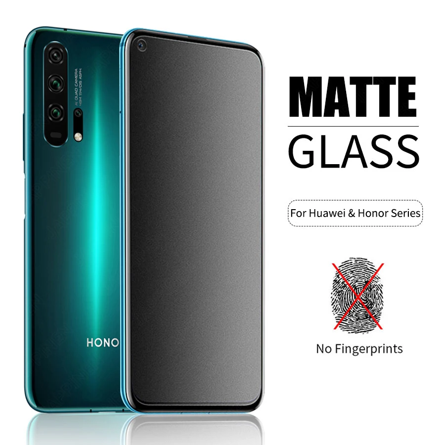 Матовое закаленное стекло для Huawei Nova 5T P30 P20 P40 Lite P Smart 2019 Защита экрана Honor 8A 20 Pro 8X 9X