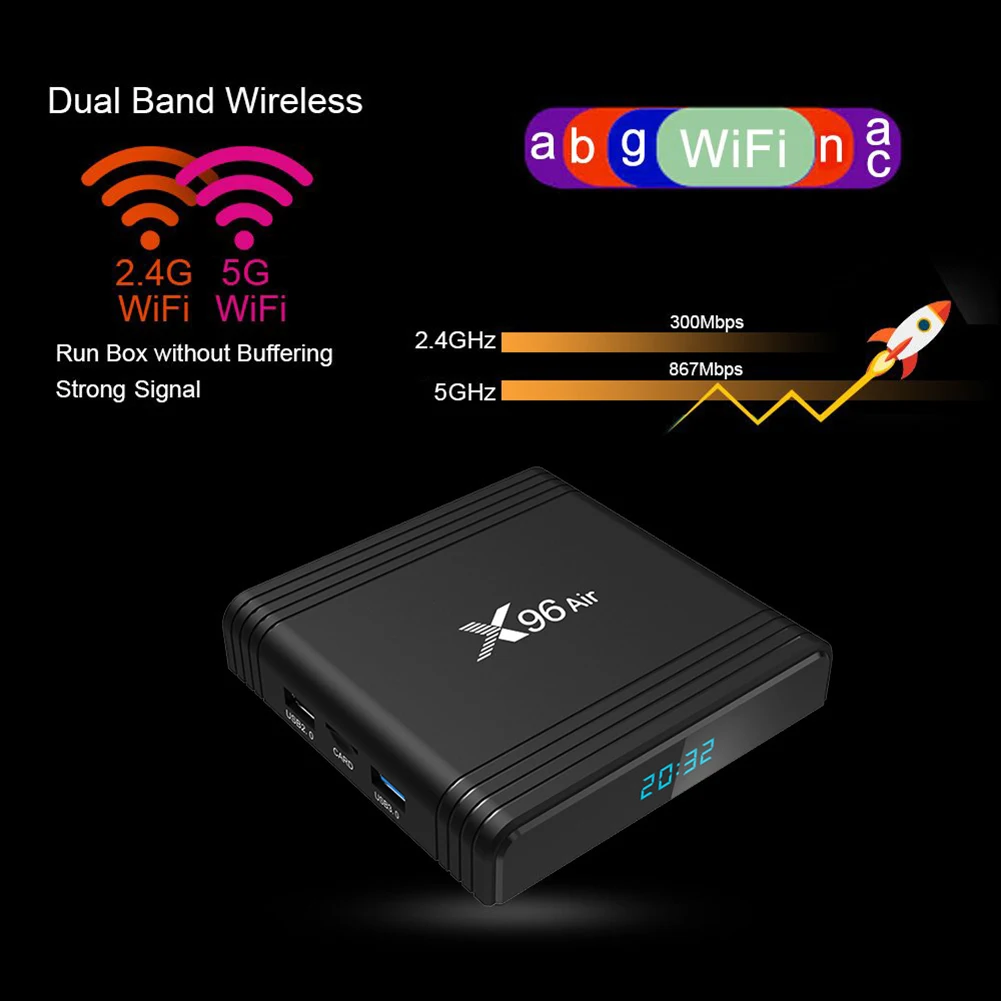 2020 Android 9.0 Smart tv box 4GB 32GB 64GB 2.4G 5G Wifi S905X3 Quad Core 8K 1080P Full HD TV Receiver Media Player Set Top Box
2020 Android 9.0 Smart tv box 4GB 32GB 64GB 2.4G 5G Wifi S905X3 Quad Core 8K 1080P Full HD TV Receiver Media Player Set Top Box