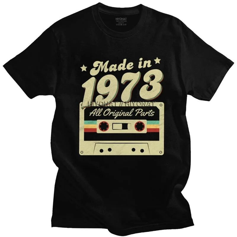 Vintage Made In 1973 T Shirt for Men Soft Tshirt Graphic Tee Short Sleeves 48th Birthday T-shirt Fitted Apparel
Vintage Made In 1973 T Shirt for Men Soft Tshirt Graphic Tee Short Sleeves 48th Birthday T-shirt Fitted Apparel
