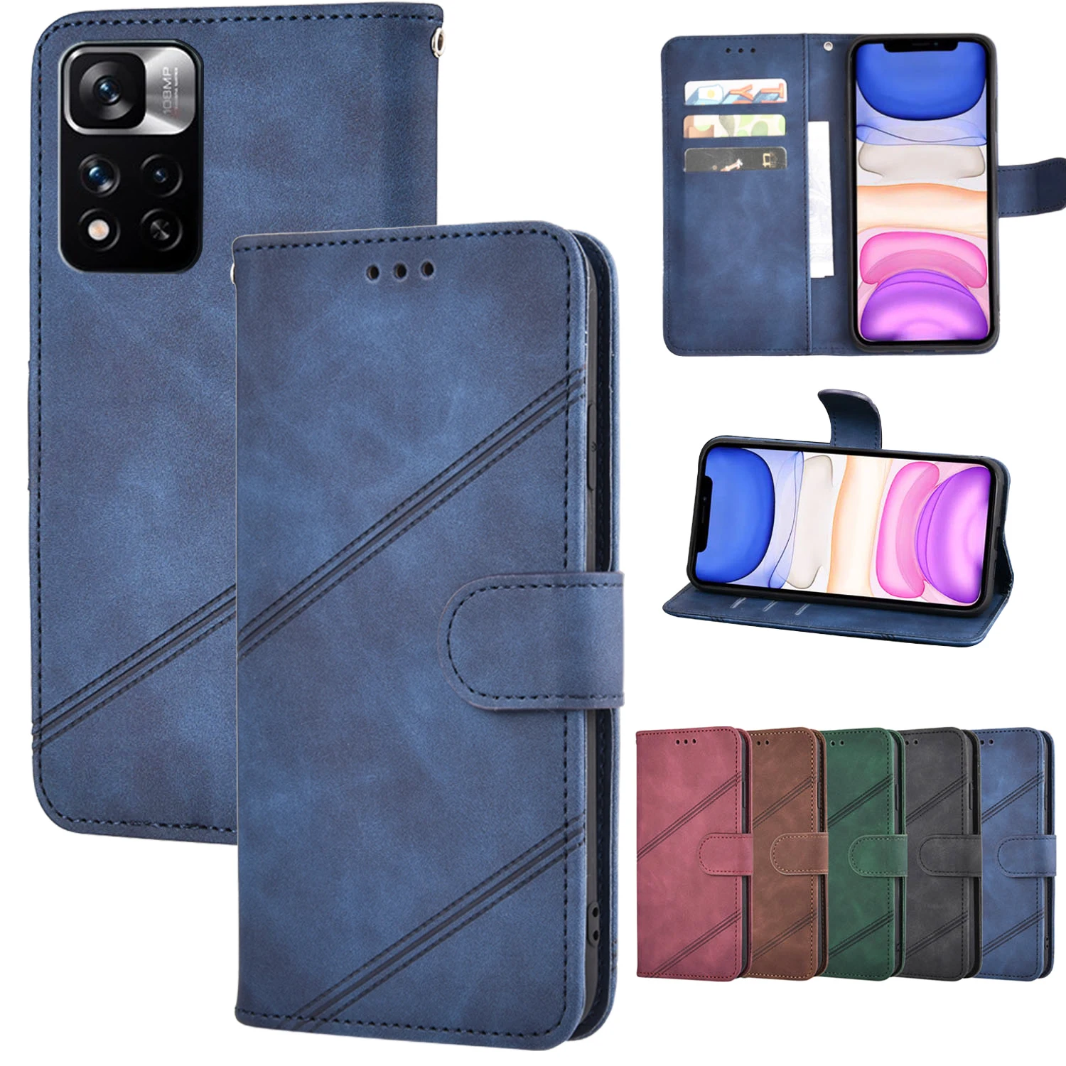 Кожаный чехол-бумажник для Lenovo S1 S1C50 S1A40 S5 Pro K520 Vibe P1 Turbo C58 P1a42 P1M P1ma40 P70 P780 | Мобильные