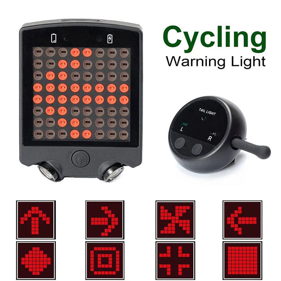 Bicycle Turn Signal Light 64 LED 15 Lumen Rechargeable Waterproof Wireless Bike Turning Warning Taillight
Bicycle Turn Signal Light 64 LED 15 Lumen Rechargeable Waterproof Wireless Bike Turning Warning Taillight