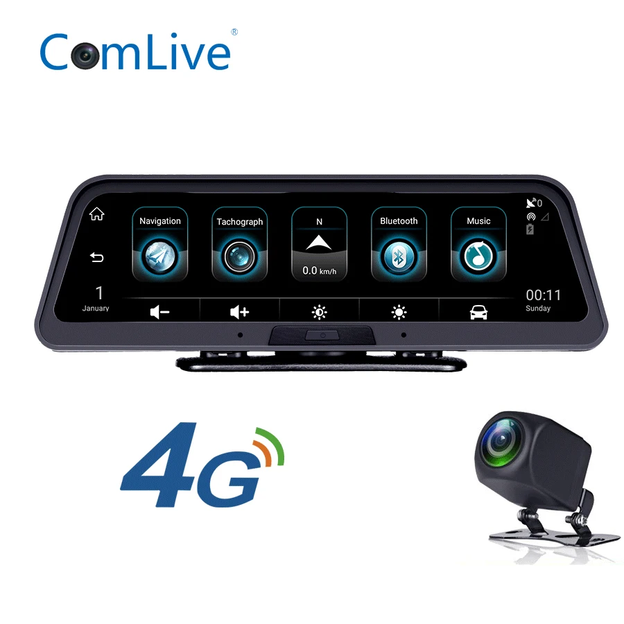 Camlive E98 Автомобильный видеорегистратор Камера 4G ADAS 10 "Android 5 1 gps навигатор