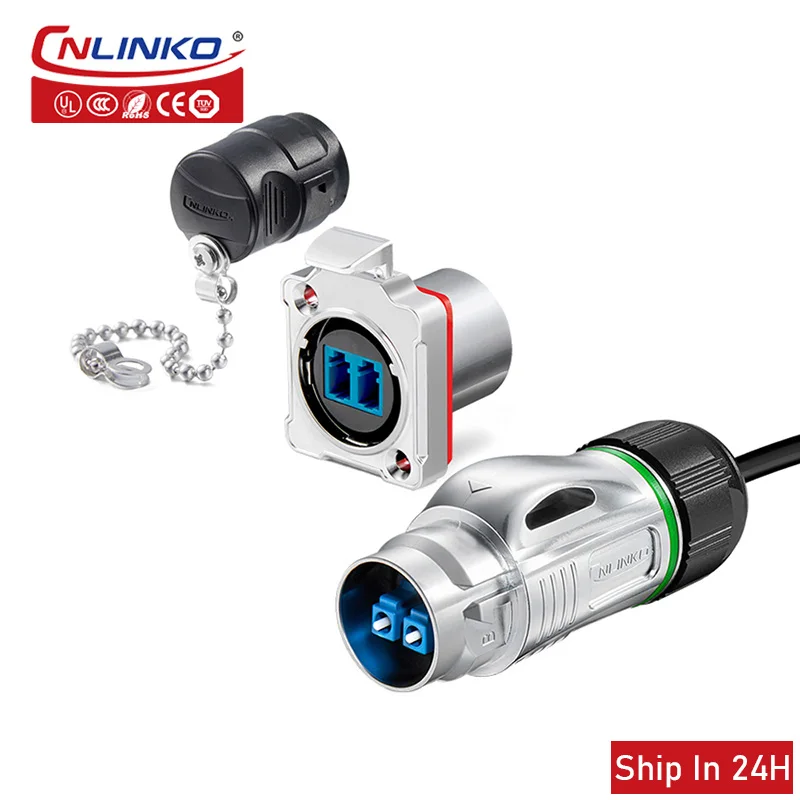 Cnlinko BD24 M24 industrial metal waterproof connector IP67 with line 1m fiber optic cable for automotive medical aviation
Cnlinko BD24 M24 industrial metal waterproof connector IP67 with line 1m fiber optic cable for automotive medical aviation